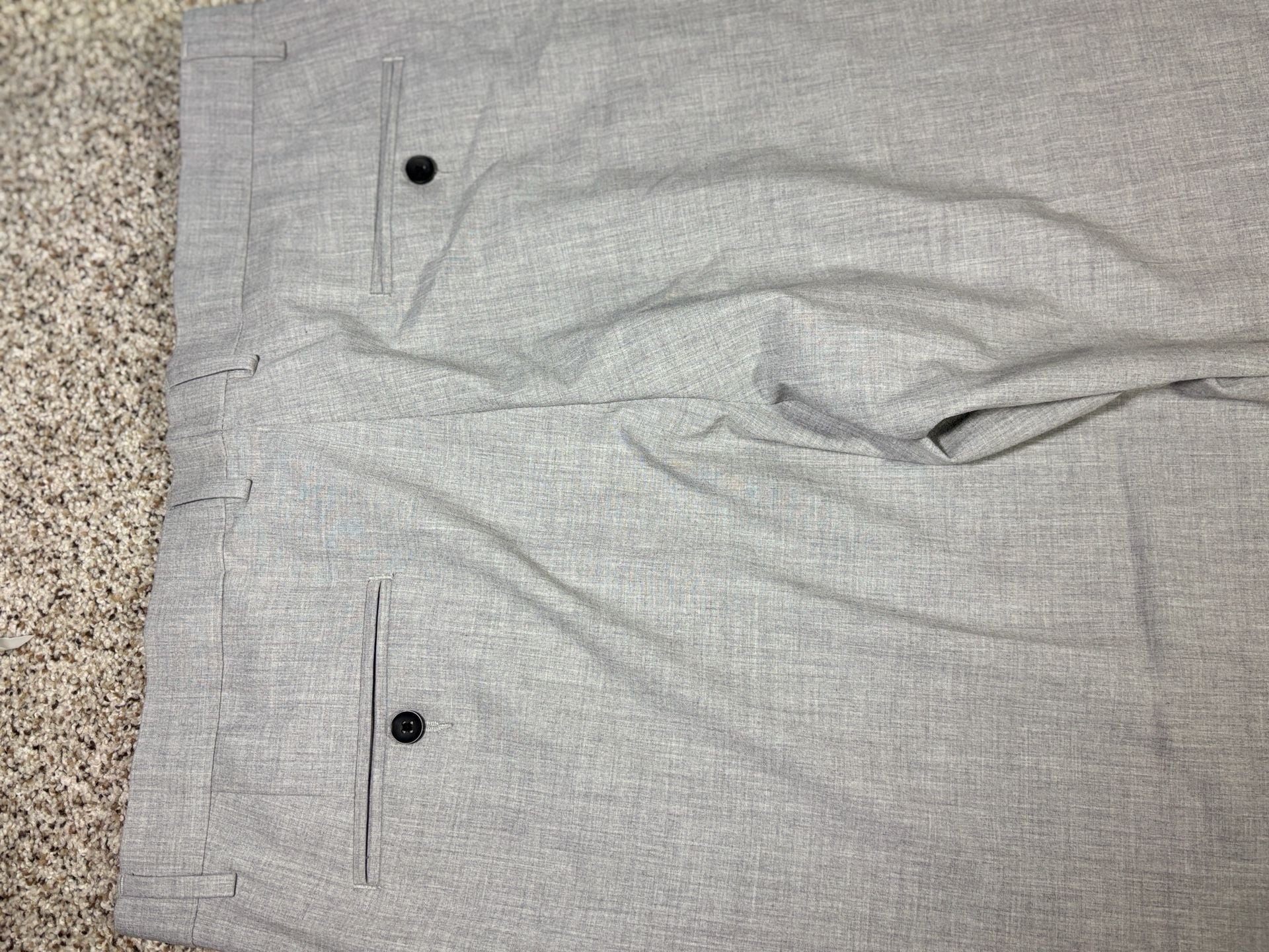 Classic Fit Men's Grey Dress Trousers Size 38x29 5