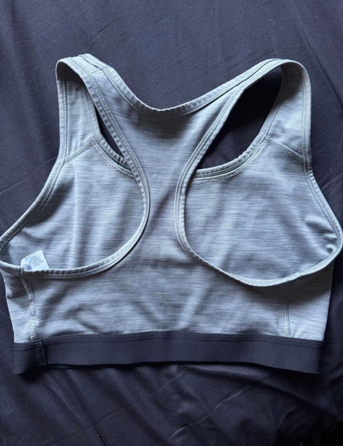 Nike Dri-FIT Women's Swoosh Racerback Sports Bra Gray Size M 4