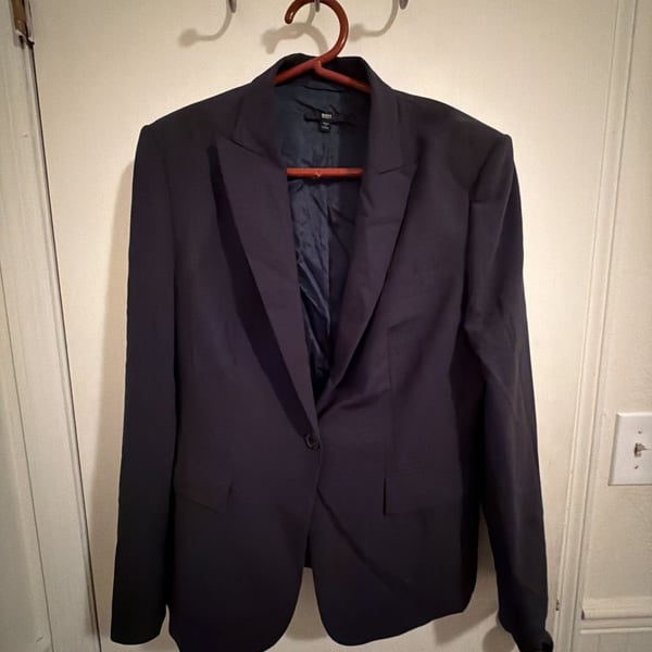 BOSS Hugo Boss Women's Single-Breasted Navy Blazer Jacket