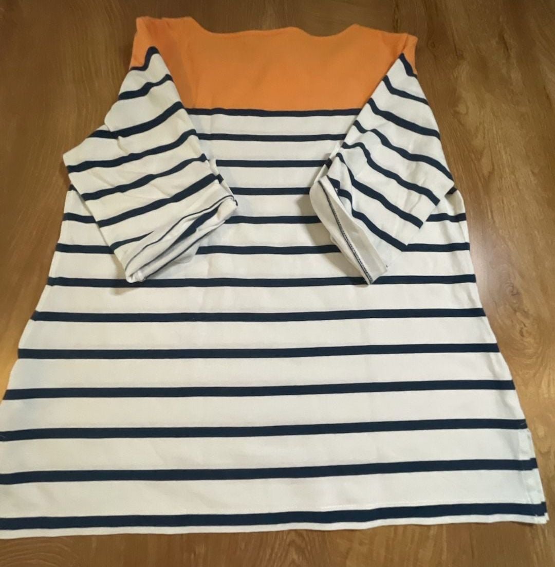 Ruby Rd. Petite Striped Boat Neck 3/4 Sleeve Top 3