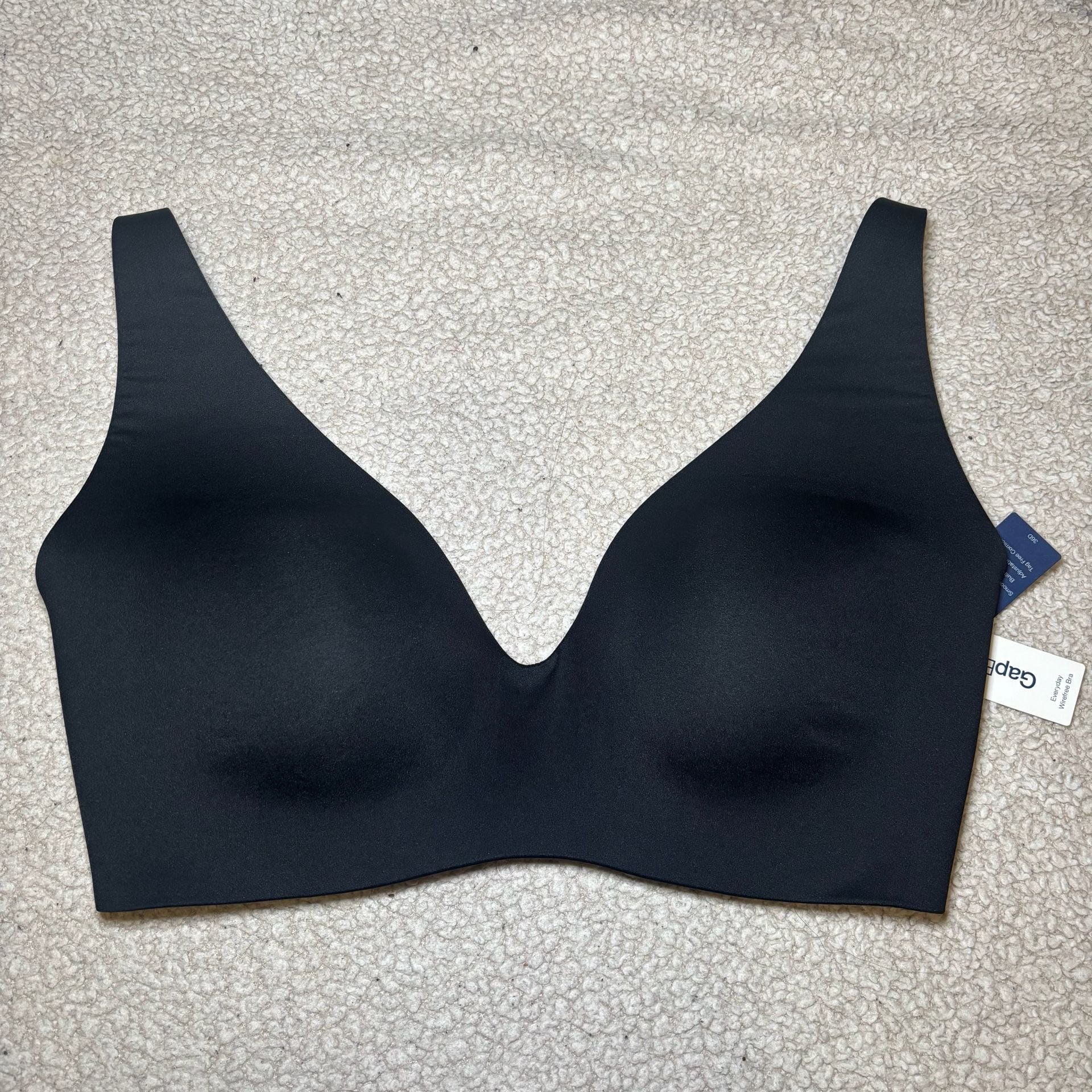GapBody Everyday Wirefree Bra in Black, Size 36D 2