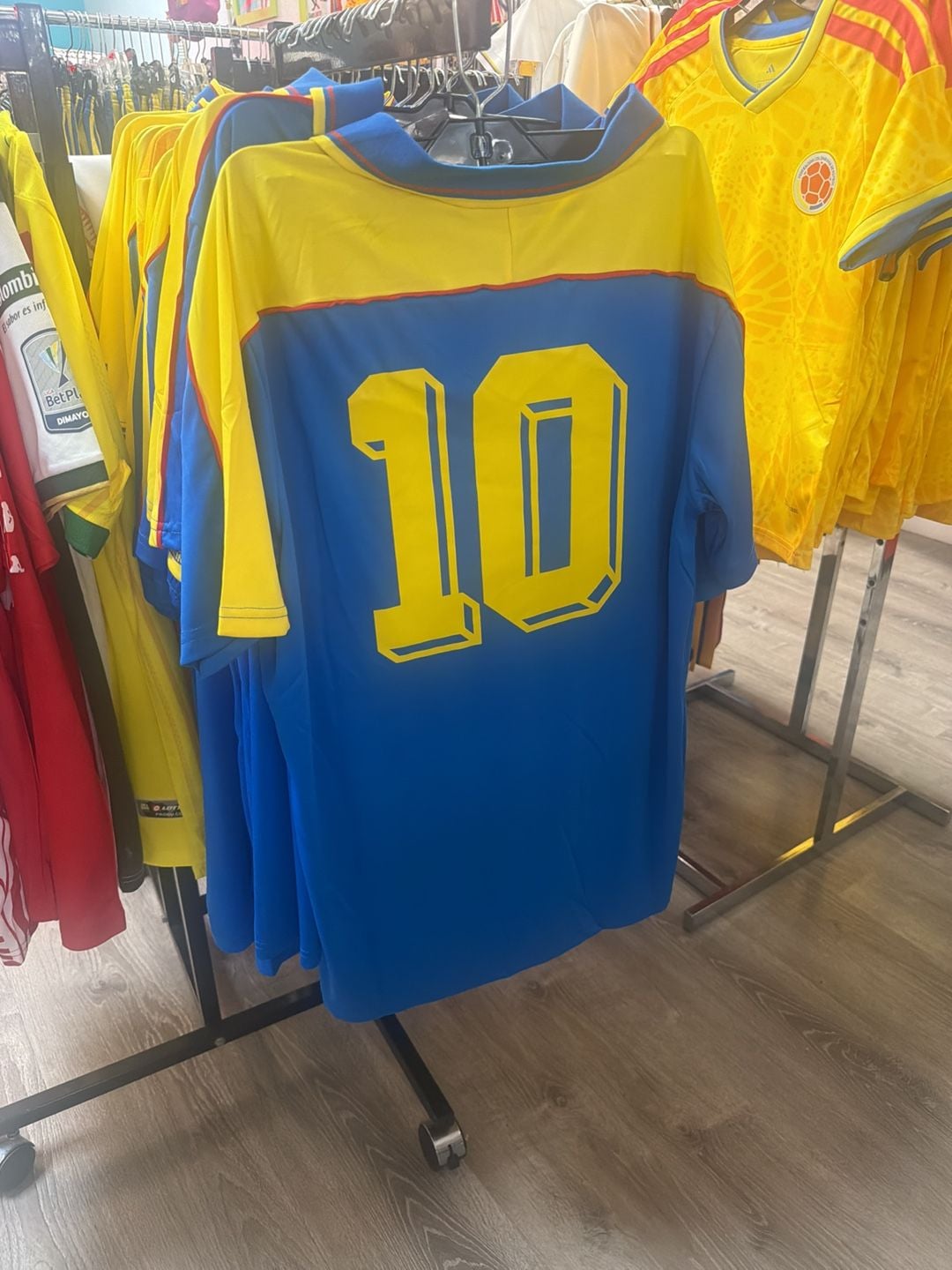 Colombia 1998 World Cup Away Jersey and Shorts Set - #10 Valderrama 15