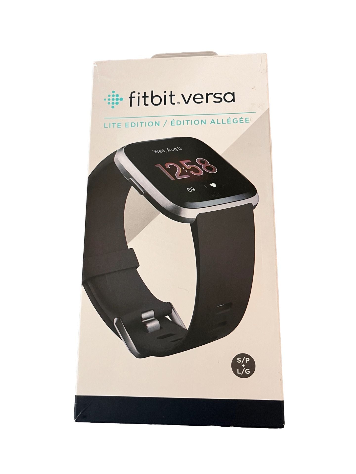 Fitbit Versa Lite Ed Smartwatch, Silver Case with Charcoal Classic Band #9003 2