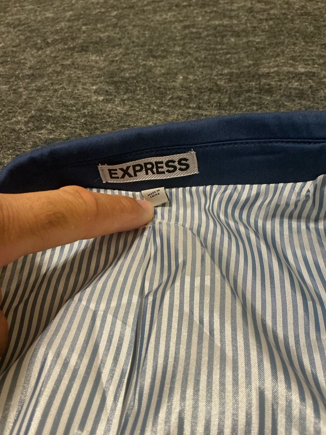 Express Photographer Slim Fit Blue Suit Jacket and Matching Trousers 2