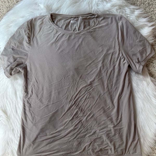 Aerie Smoothez by Aerie Crew Neck Short Sleeve Shape Wear T-Shirt 