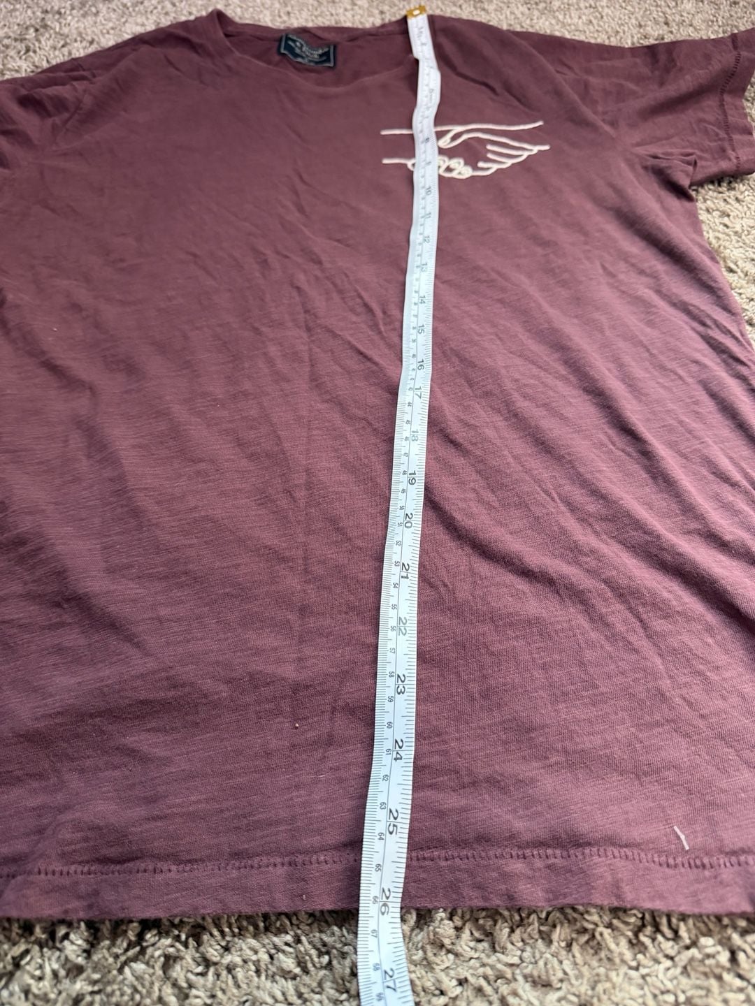 Abercrombie And Fitch Men’s Vintage Mauve Handshake Graphic Tee Size Medium 6
