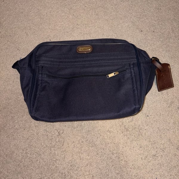 Jaguar Vintage Navy Blue Travel Shoulder Bag