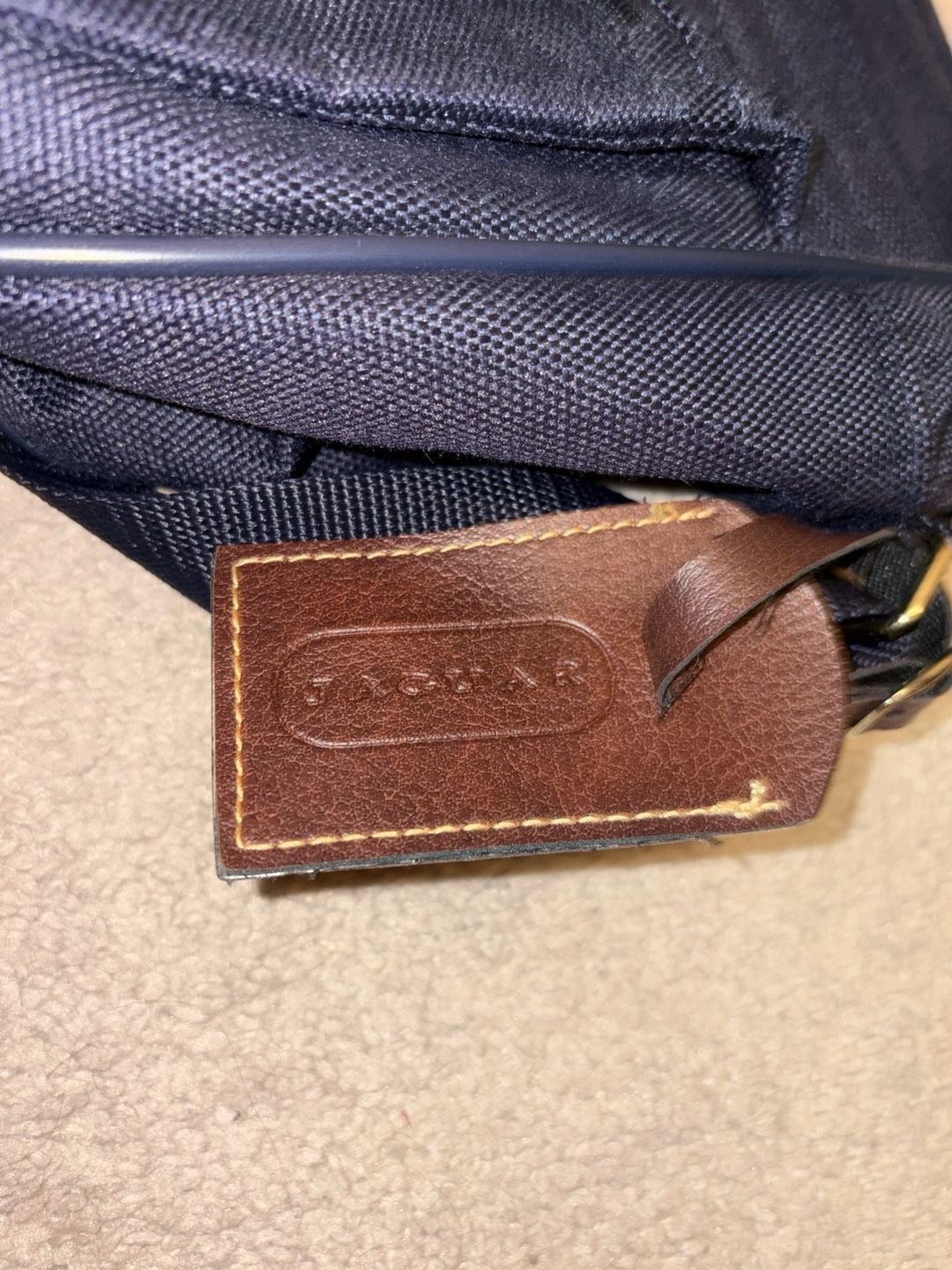 Jaguar Vintage Navy Blue Travel Shoulder Bag 3