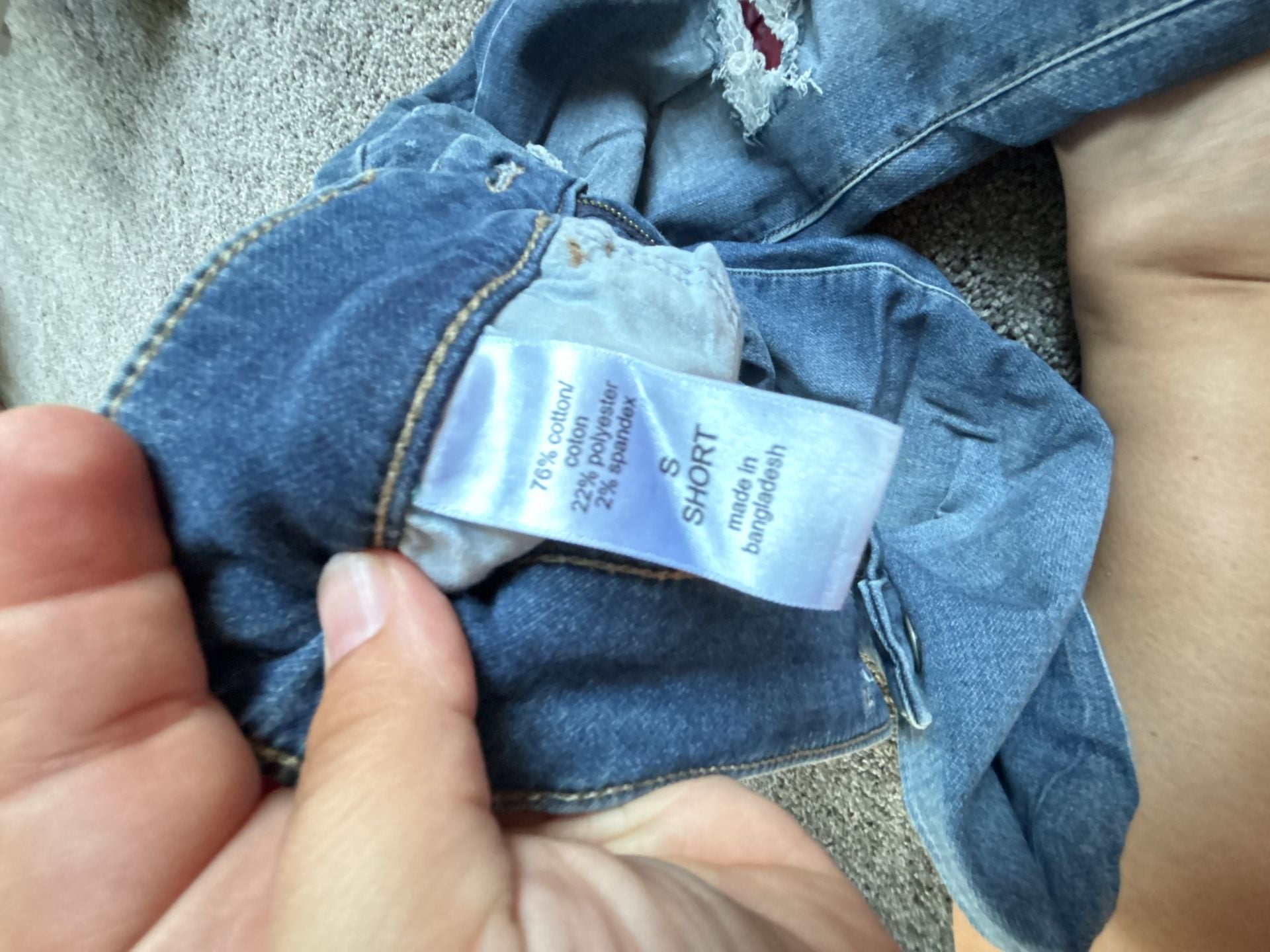 Women's High-Rise Distressed Jeans with Plaid Patchwork 4