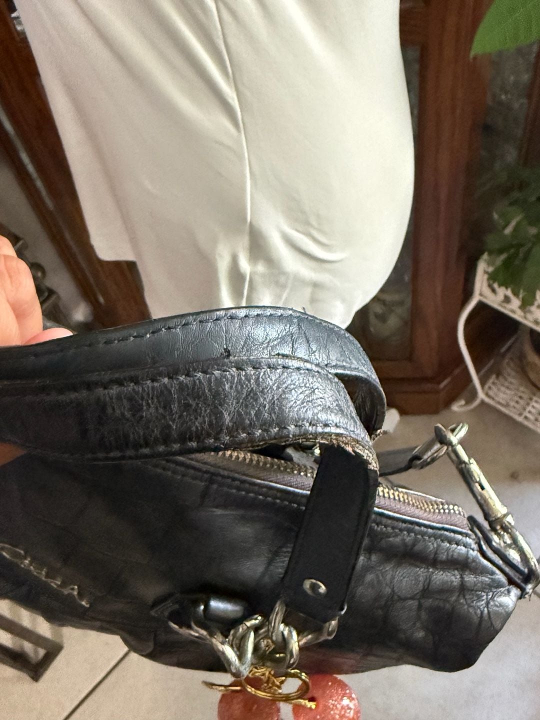 Coach Ashley Croc-Embossed Satchel 5