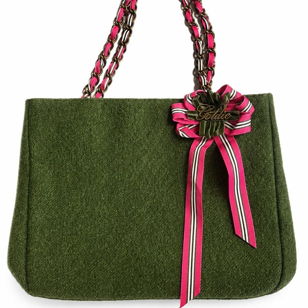 NWOT Y2K Goldie Ltd Edition Green Woven Tote