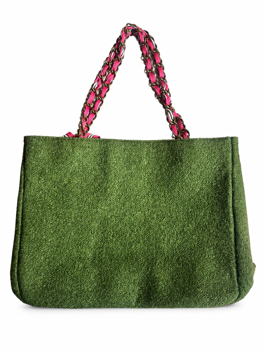 NWOT Y2K Goldie Ltd Edition Green Woven Tote 3