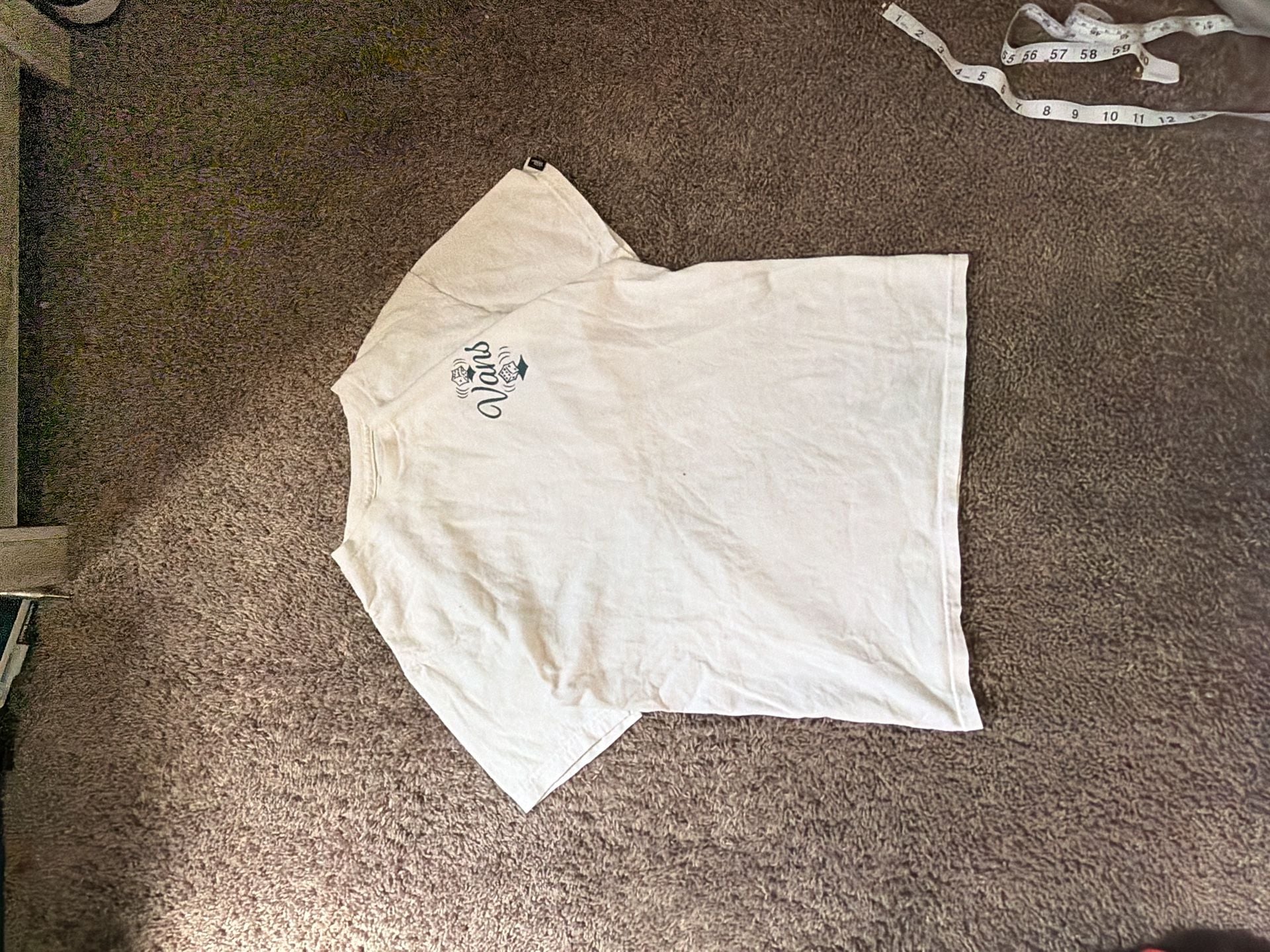 Vans Classic Men’s White Off The Wall Graphic Tee Size Small 1
