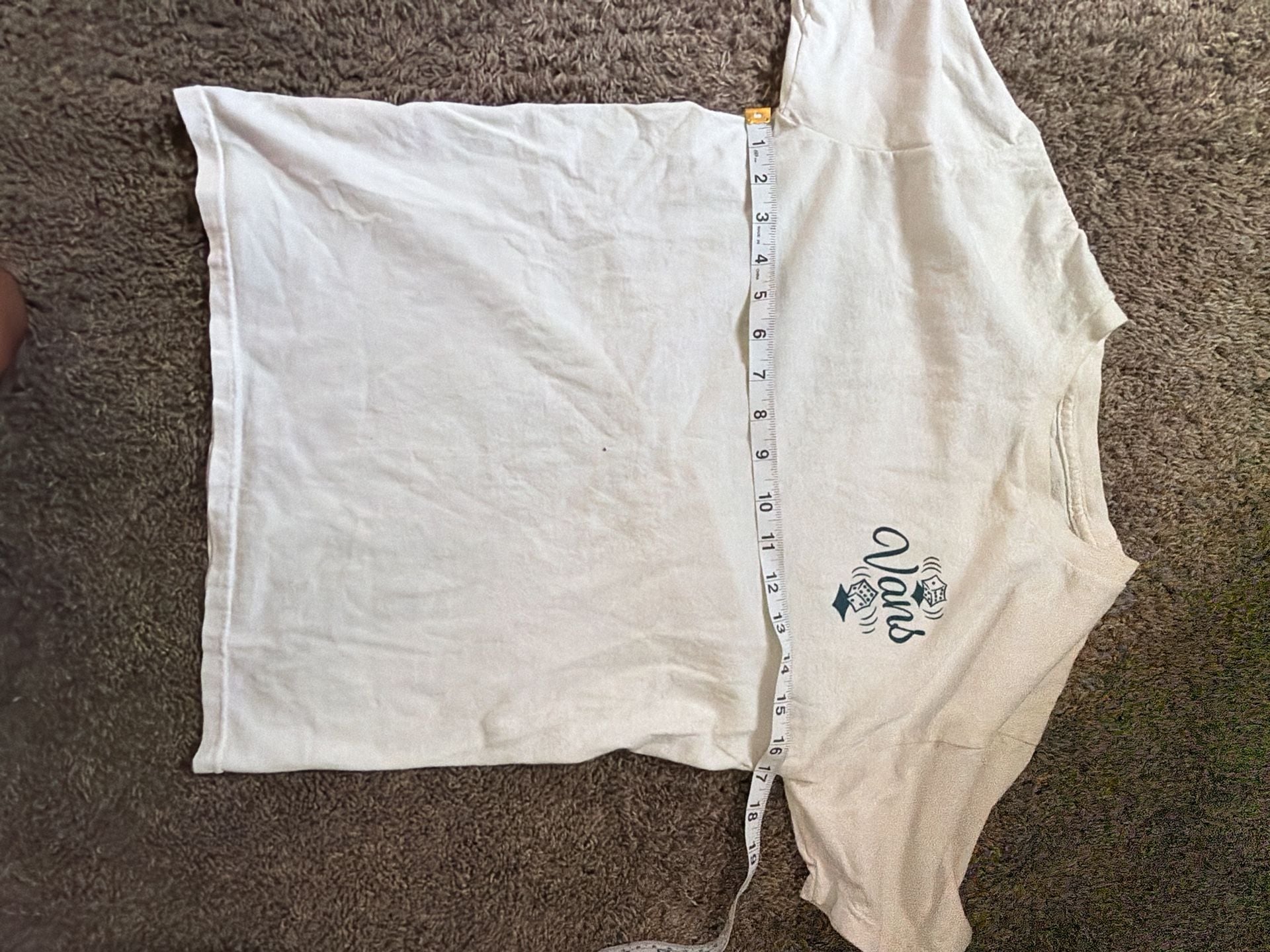 Vans Classic Men’s White Off The Wall Graphic Tee Size Small 3