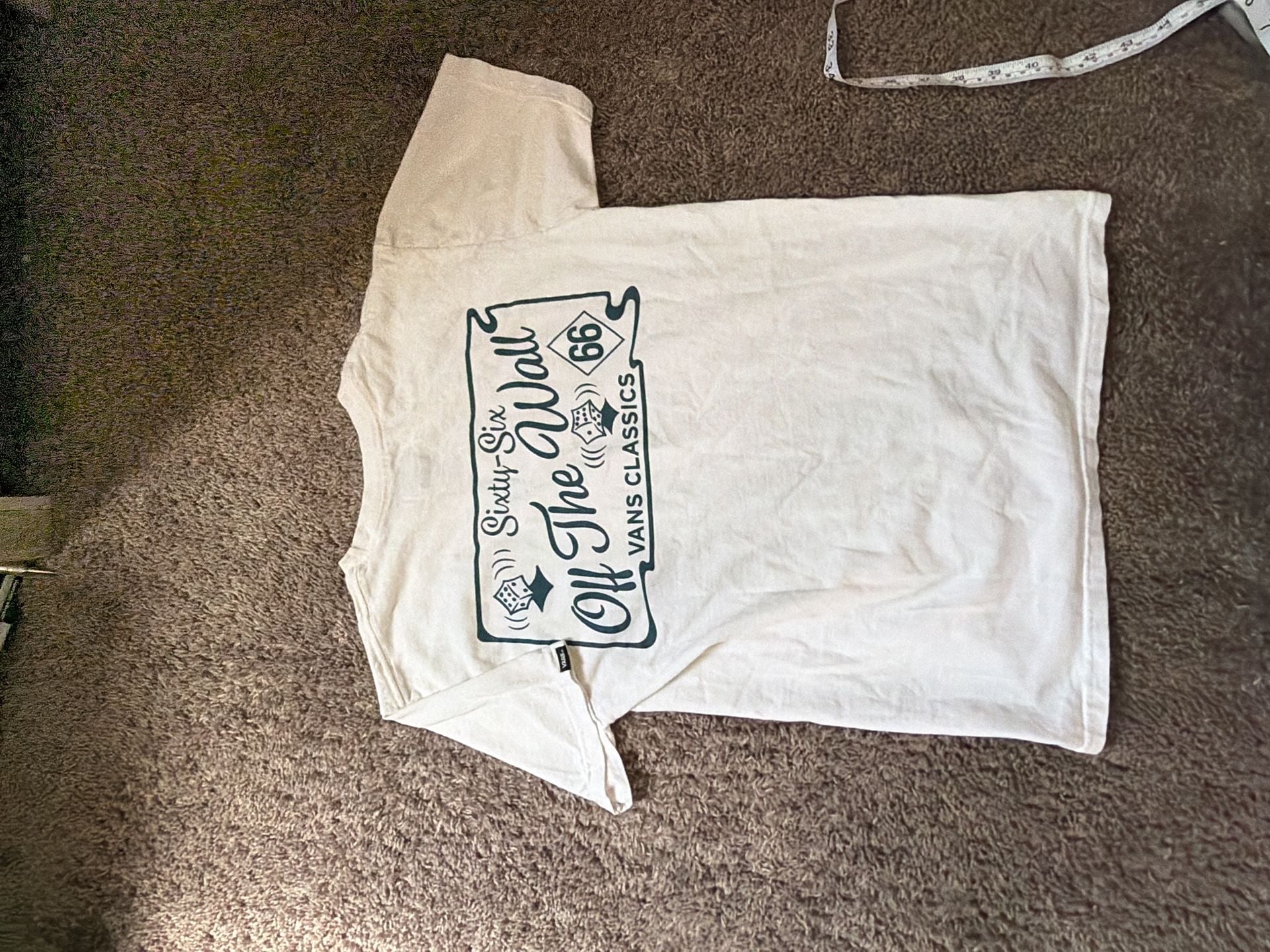 Vans Classic Men’s White Off The Wall Graphic Tee Size Small 2