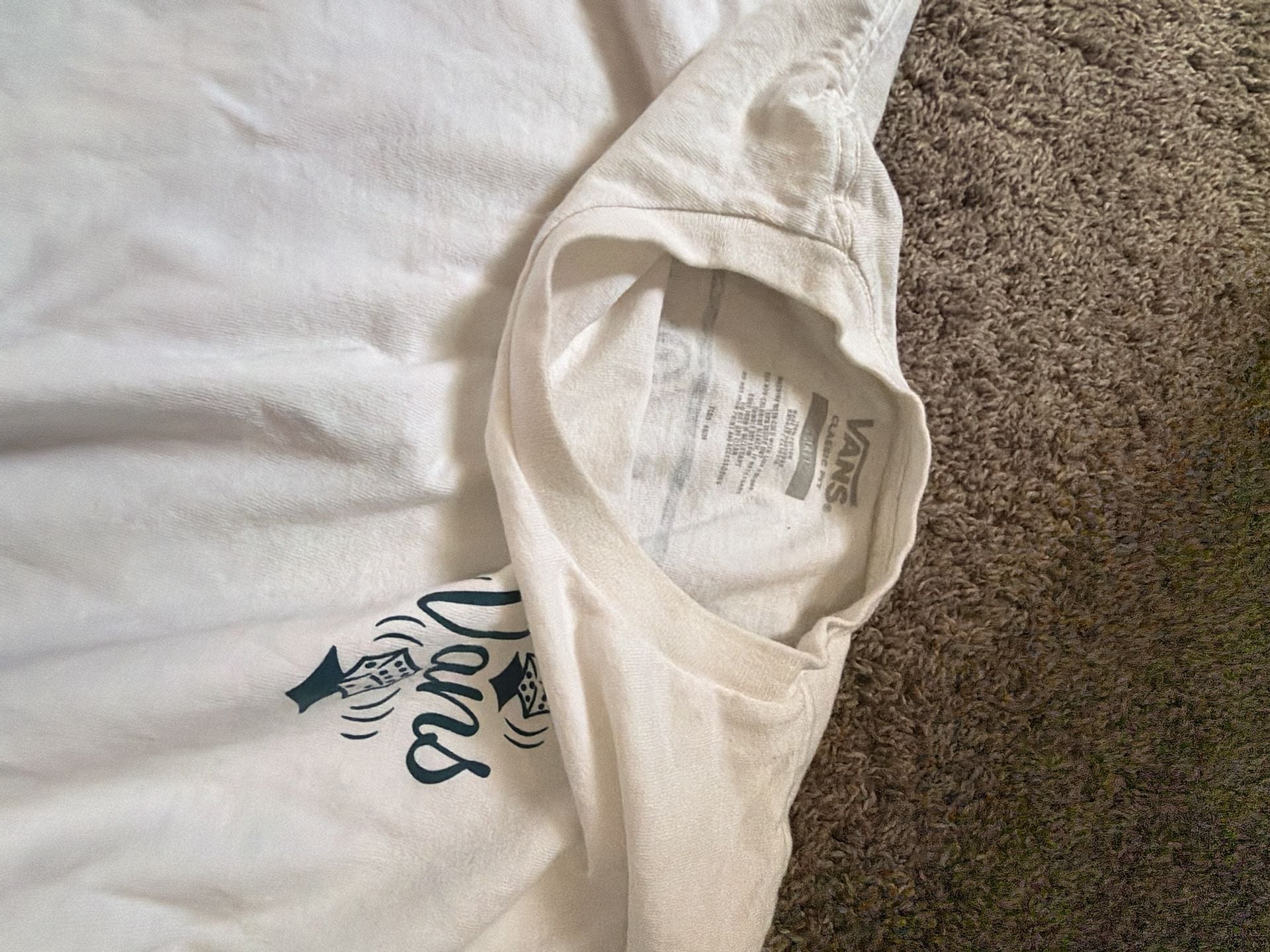 Vans Classic Men’s White Off The Wall Graphic Tee Size Small 6