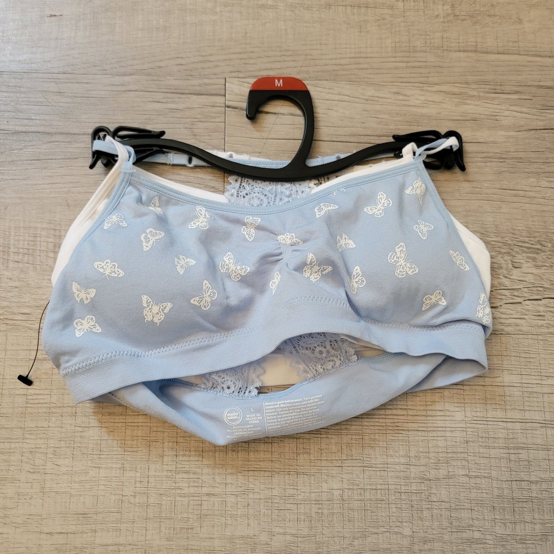 Wonder Nation Girls' Lace Racerback Bralette 2-Pack 4