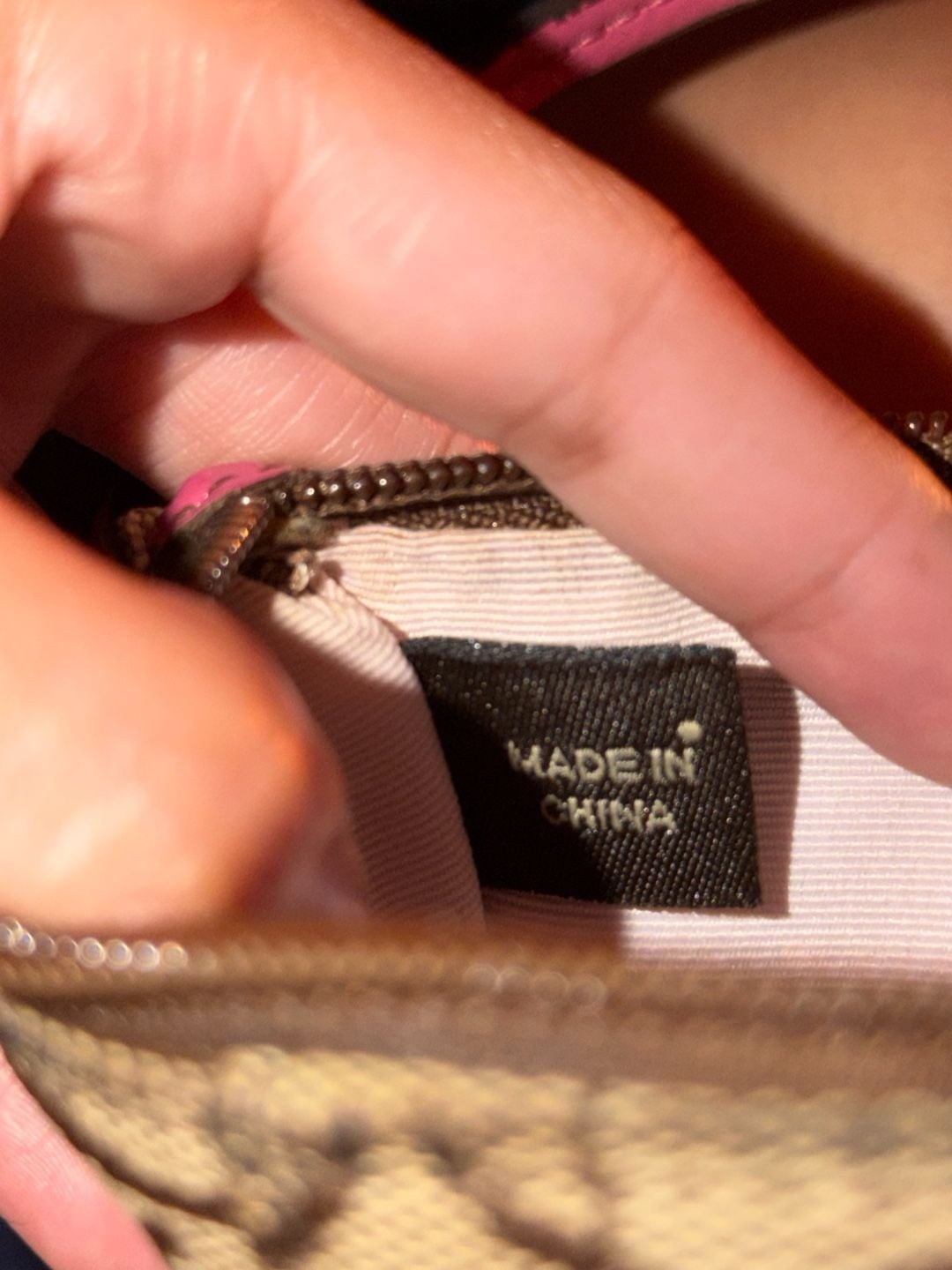 Coach Signature Canvas Wristlet with Pink Stripe 8