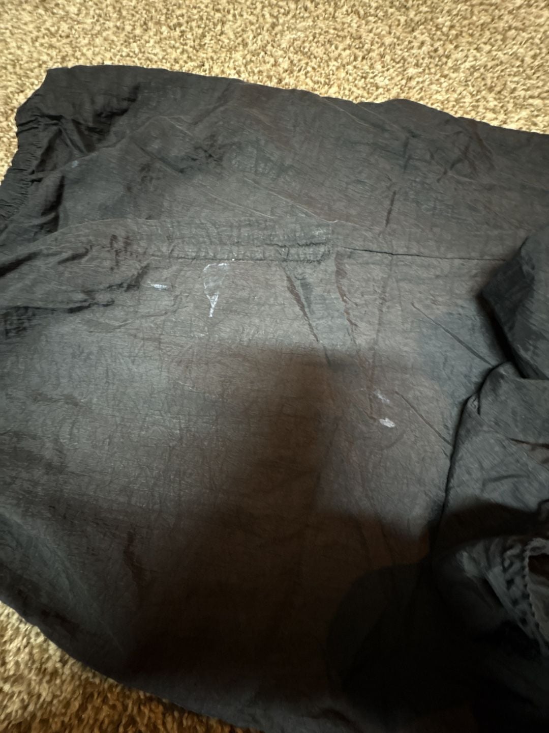 Nike Vintage Black Nylon Swishy Track Pants with Mini Swoosh 3