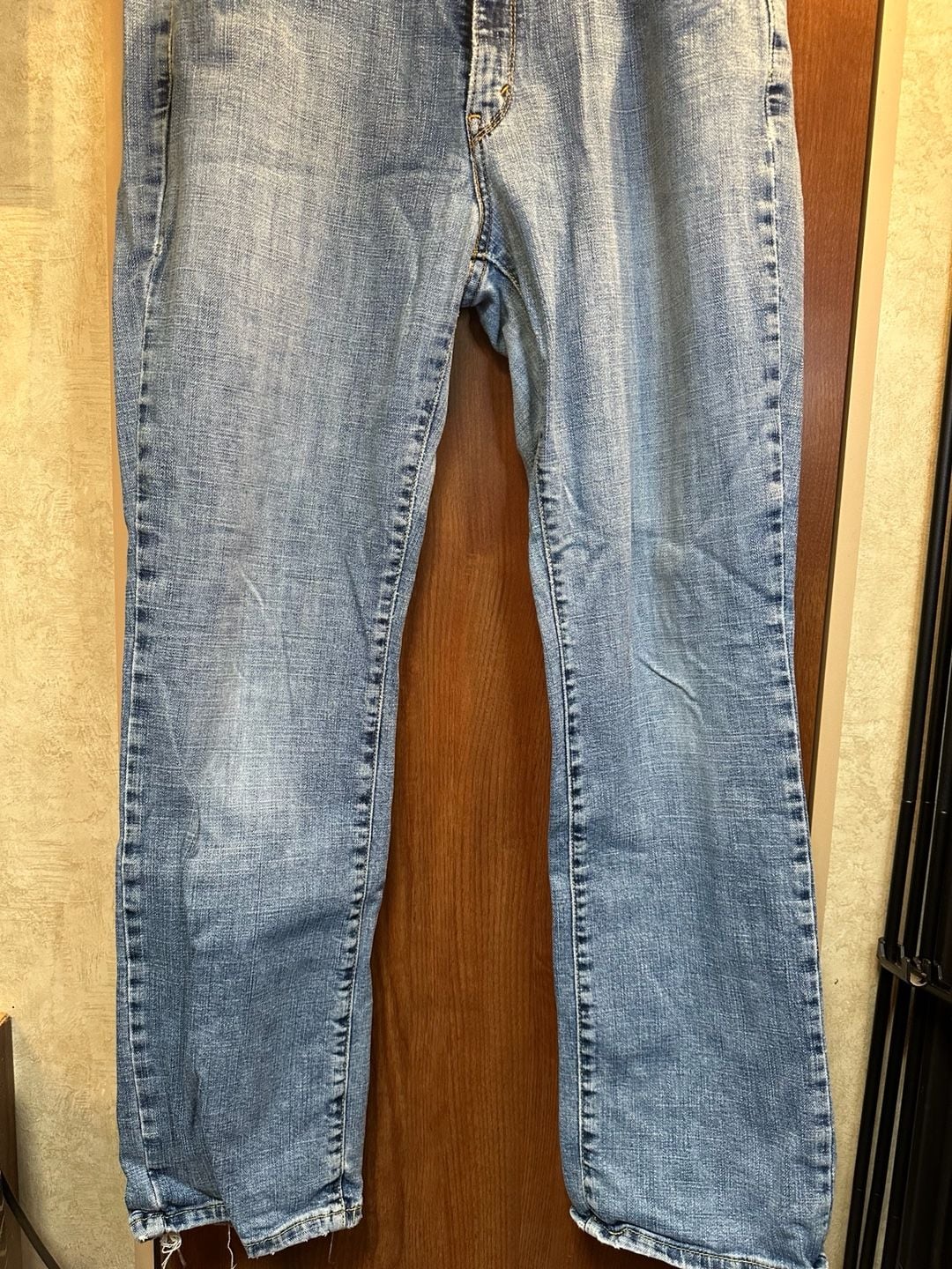 Levi Strauss & Co. Women's Distressed Mid-Rise Straight Leg Jeans 2