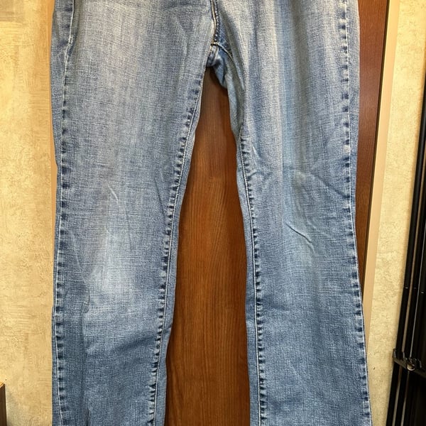 Levi Strauss & Co. Women's Distressed Mid-Rise Straight Leg Jeans