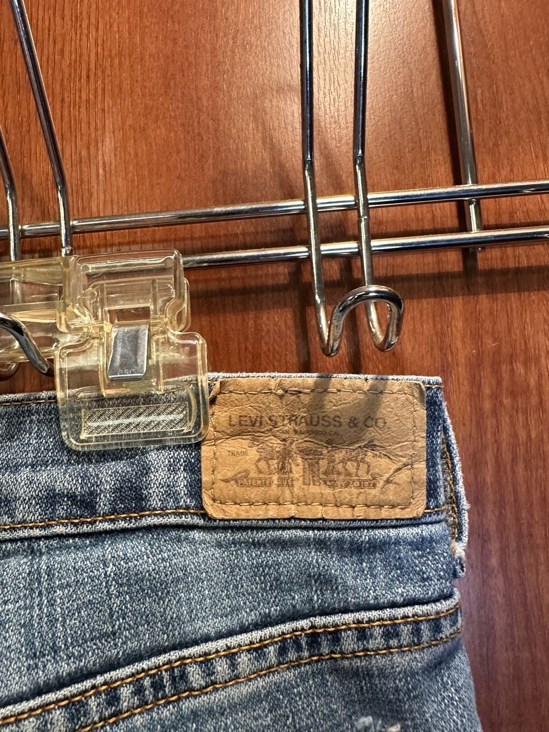 Levi Strauss & Co. Women's Distressed Mid-Rise Straight Leg Jeans 3