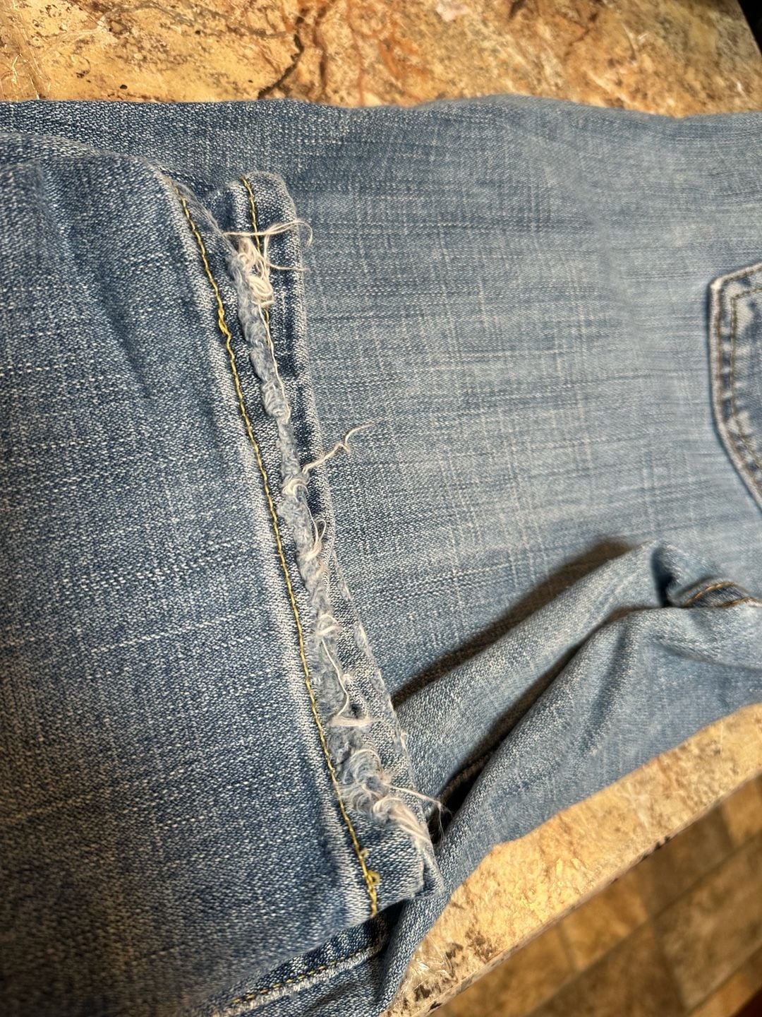 Levi Strauss & Co. Women's Distressed Mid-Rise Straight Leg Jeans 5