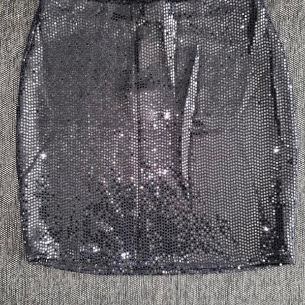 Windsor Black Sequin Mini Skirt