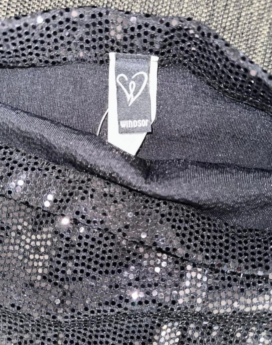 Windsor Black Sequin Mini Skirt 2