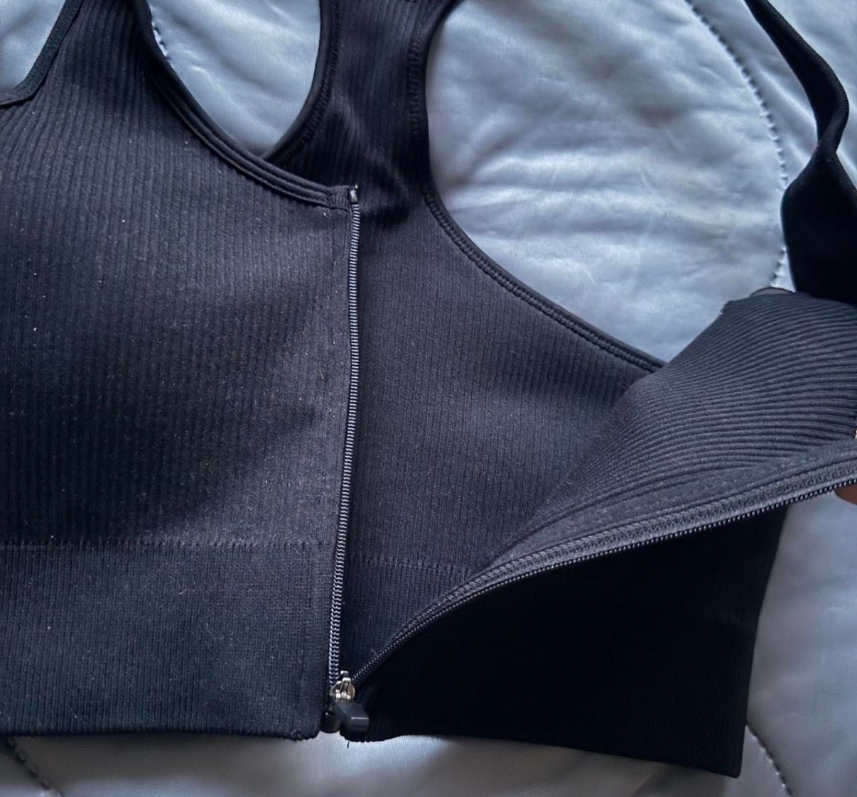 Fashion Nova Taking Over Active Ribbed Zip Up Sports Bra 4