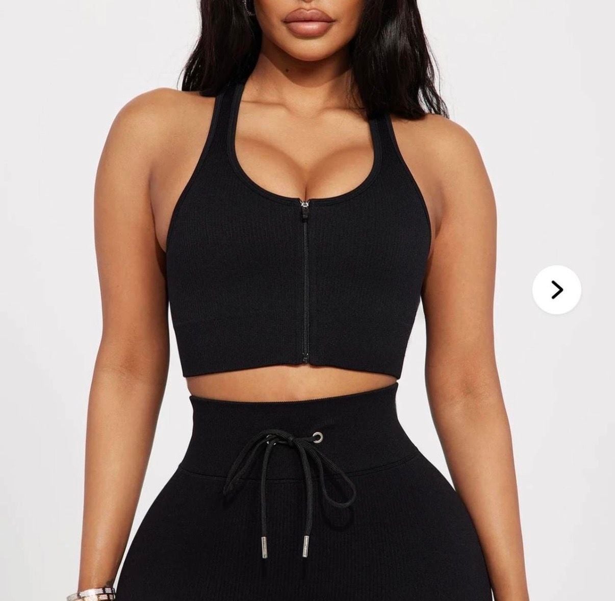 Fashion Nova Taking Over Active Ribbed Zip Up Sports Bra 5