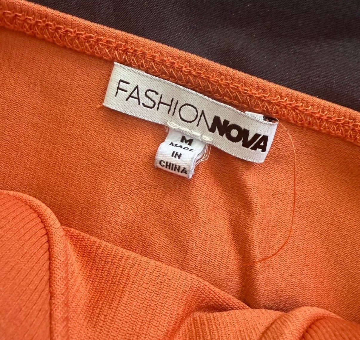 Fashion Nova Loretta Corset Crop Top in Orange 4