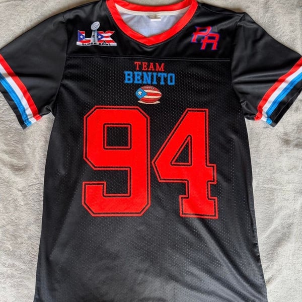 Team Benito No. 94 Super Bowl LIX Puerto Rico Football Jersey