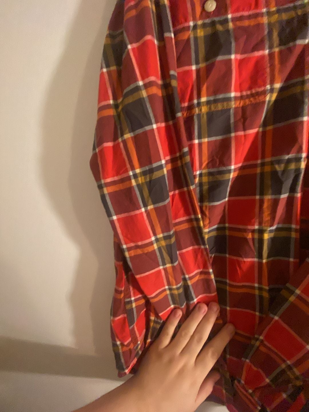 Denim & Supply Ralph Lauren Men's L Red Plaid Long Sleeve Flannel Work Shirt 7