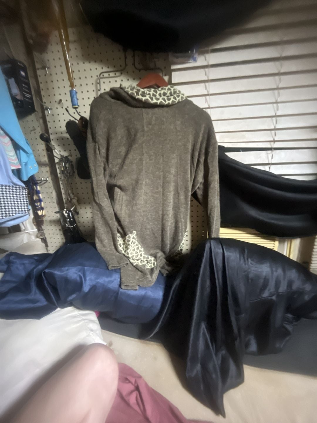A'Reve Cowl Neck Long Sleeve Sweater with Animal Print Trim 5