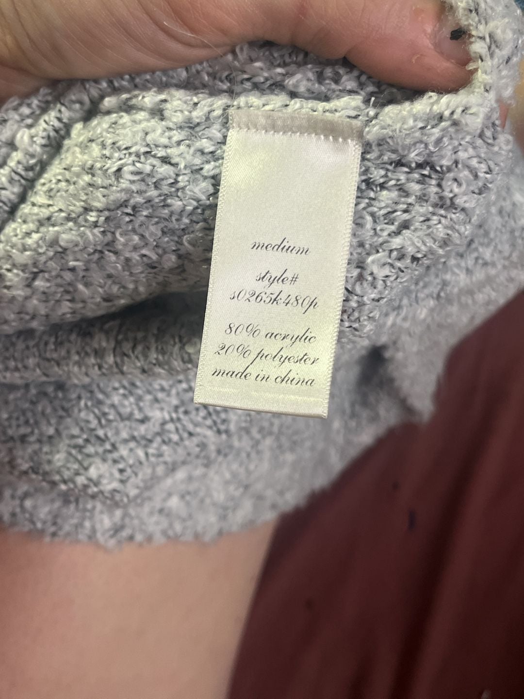 Tera By Vince Camuto Women Grey Cotton Cowl Neck Sleeveless Knit Sweater Size XL 4