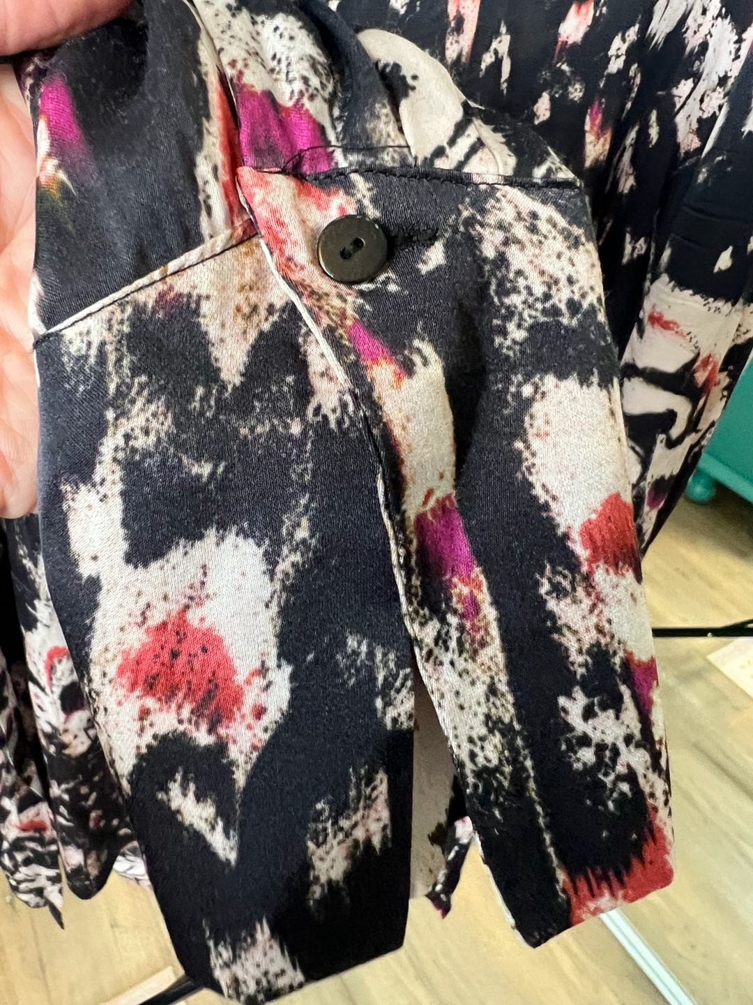 AllSaints Anya Wing Button-Down Shirt Dress in Abstract Print 6