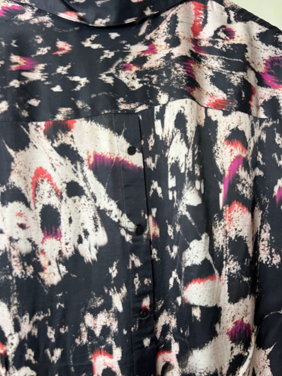 AllSaints Anya Wing Button-Down Shirt Dress in Abstract Print 10