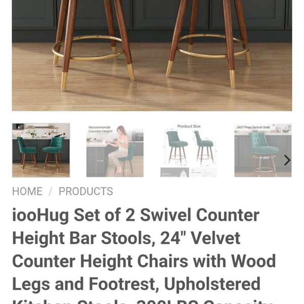 Upholstered Swivel Bar Stool