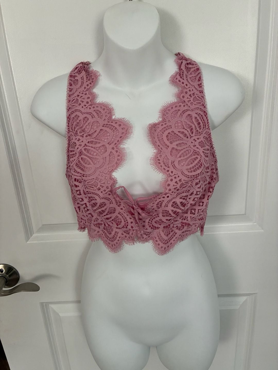 Victoria's Secret Dream Angels Laced-Up Unlined Racerback Bralette 1