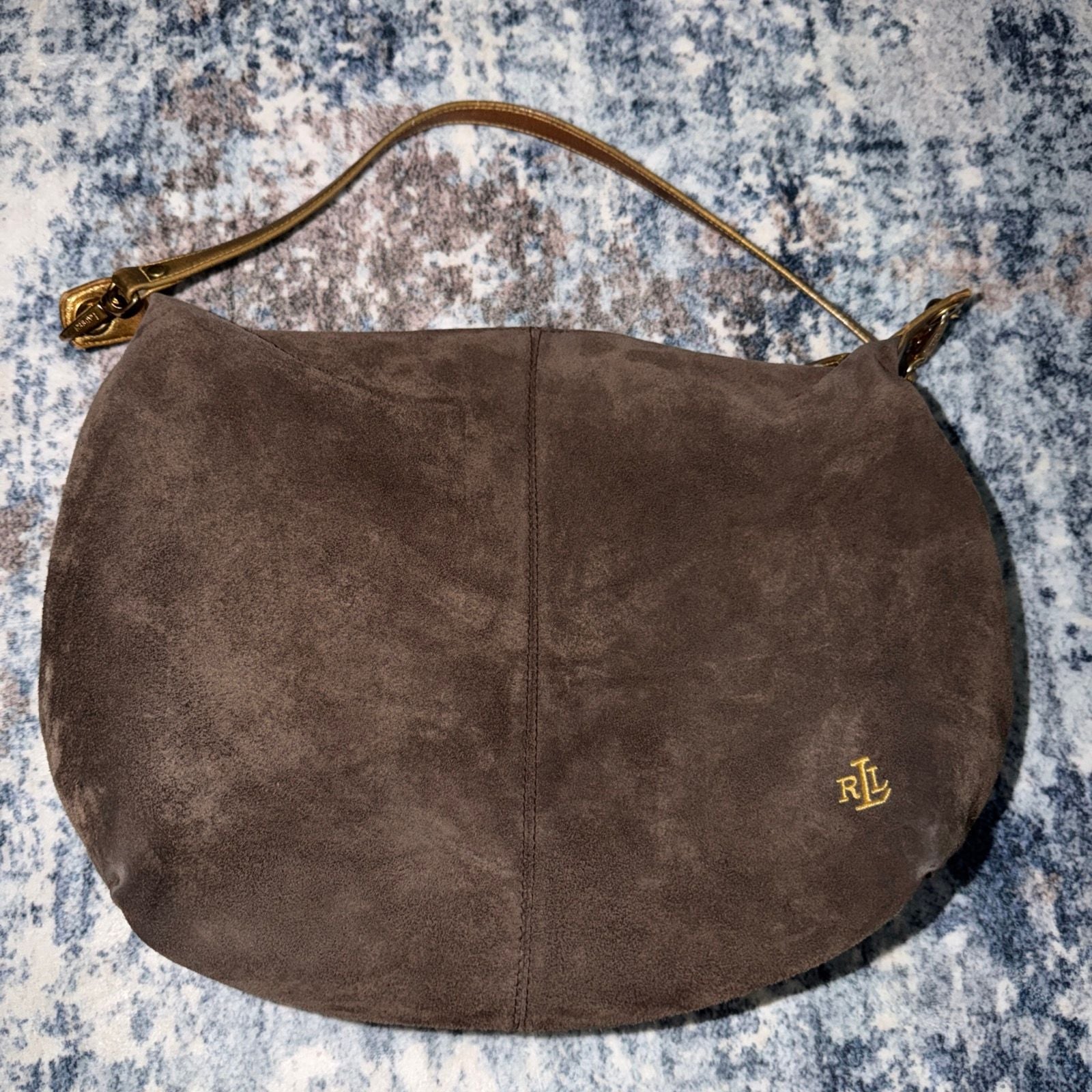 Lauren Ralph Lauren Marcy Suede Hobo Shoulder Bag 2