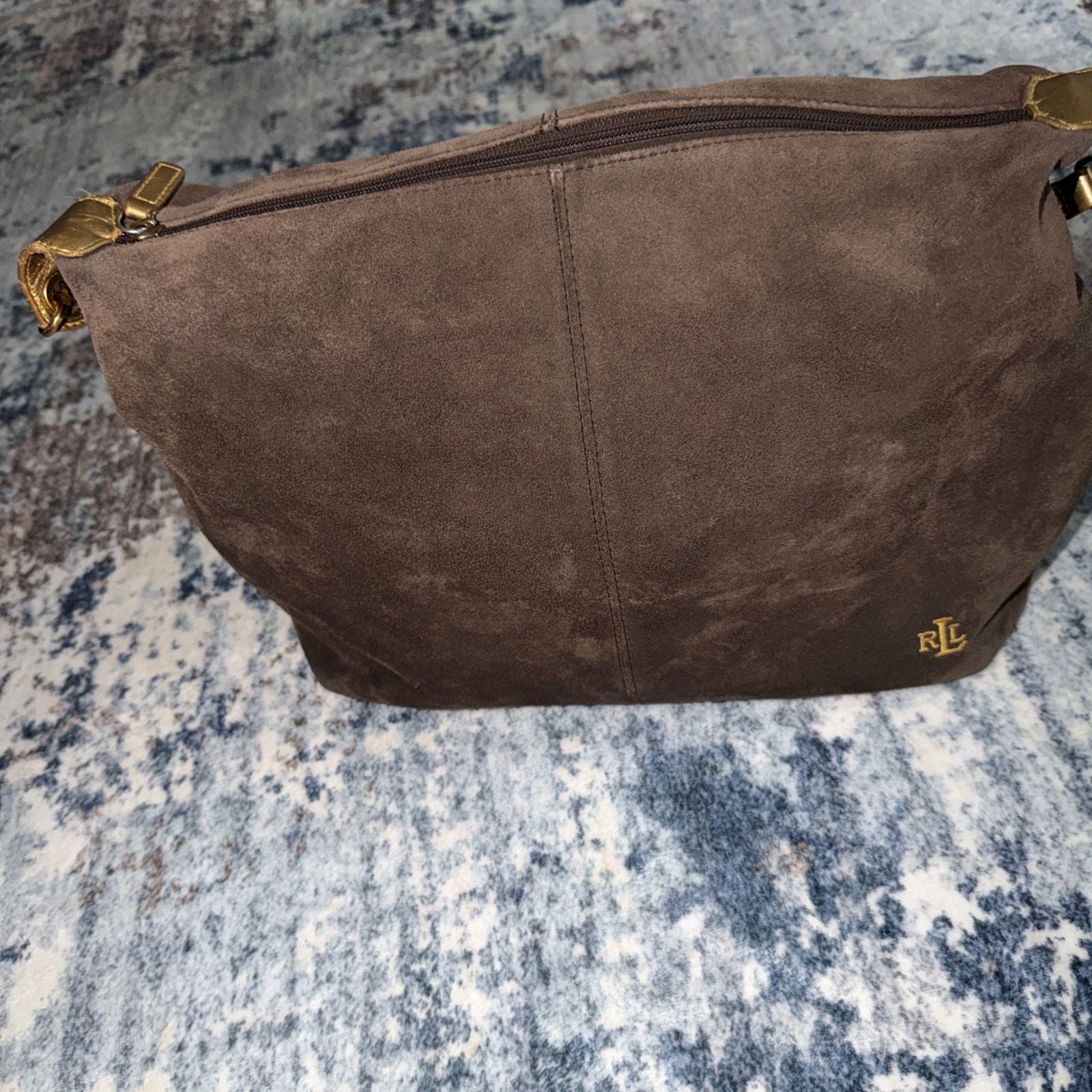 Lauren Ralph Lauren Marcy Suede Hobo Shoulder Bag 4