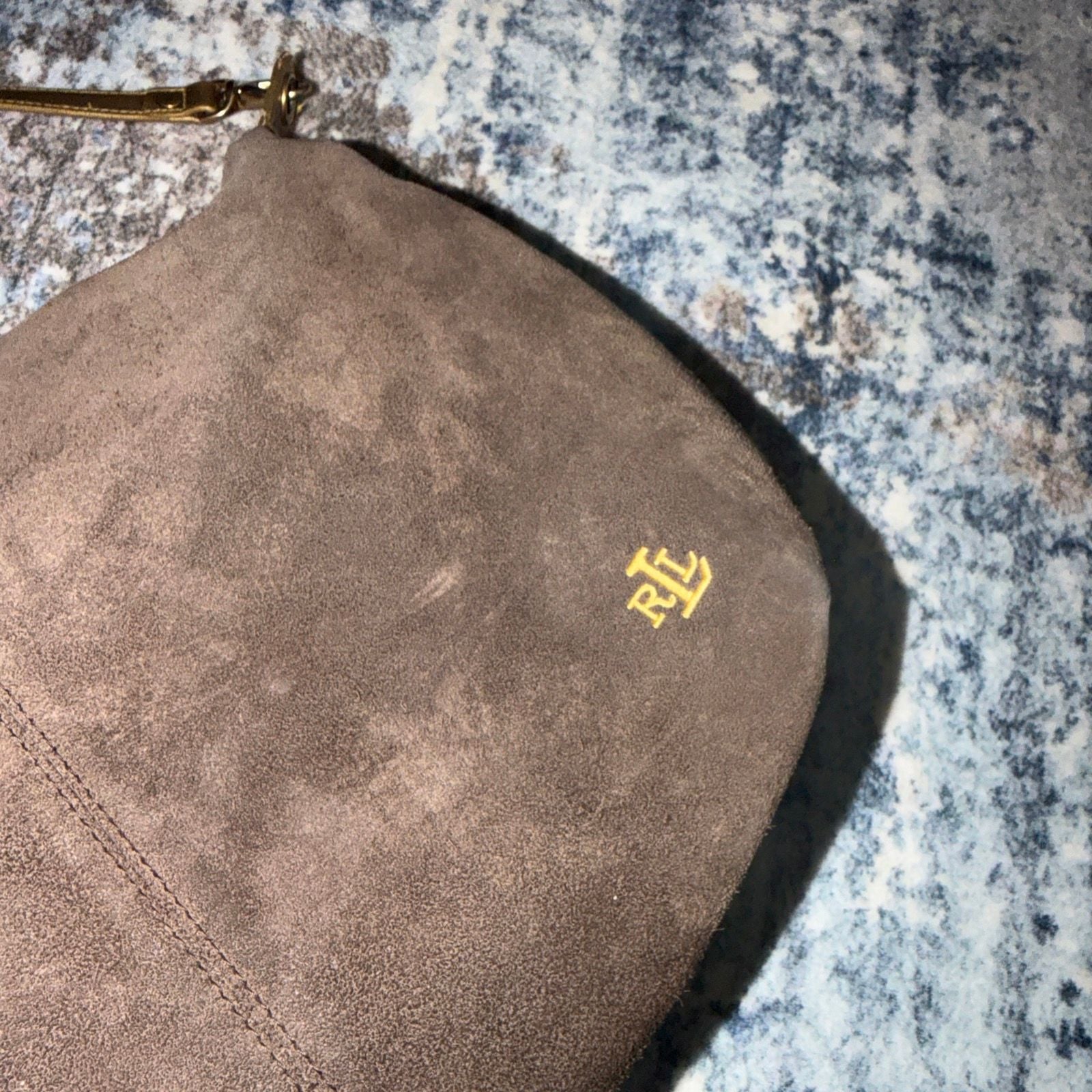 Lauren Ralph Lauren Marcy Suede Hobo Shoulder Bag 7
