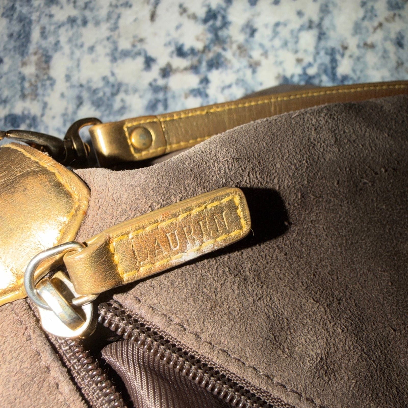 Lauren Ralph Lauren Marcy Suede Hobo Shoulder Bag 9