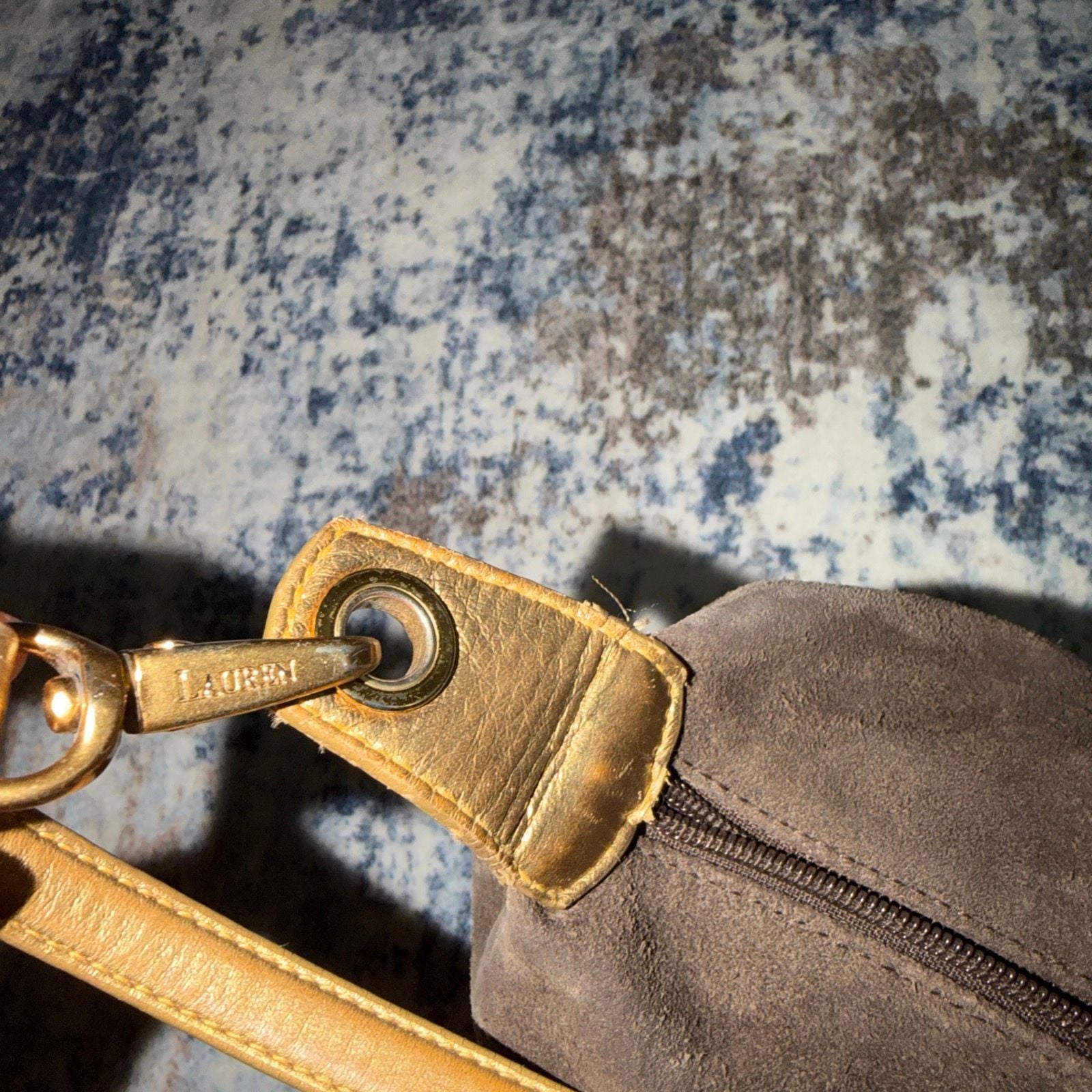 Lauren Ralph Lauren Marcy Suede Hobo Shoulder Bag 12