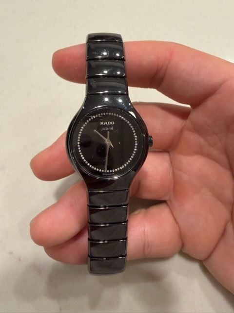 Rado Jubile Black high tech Ceramic Stainless Steel Ladies Watch Bracelet 2