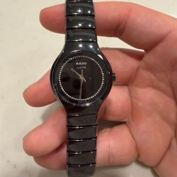 Rado Jubile Black high tech Ceramic Stainless Steel Ladies Watch Bracelet