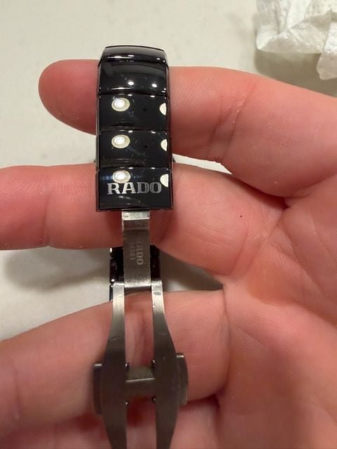 Rado Jubile Black high tech Ceramic Stainless Steel Ladies Watch Bracelet 7