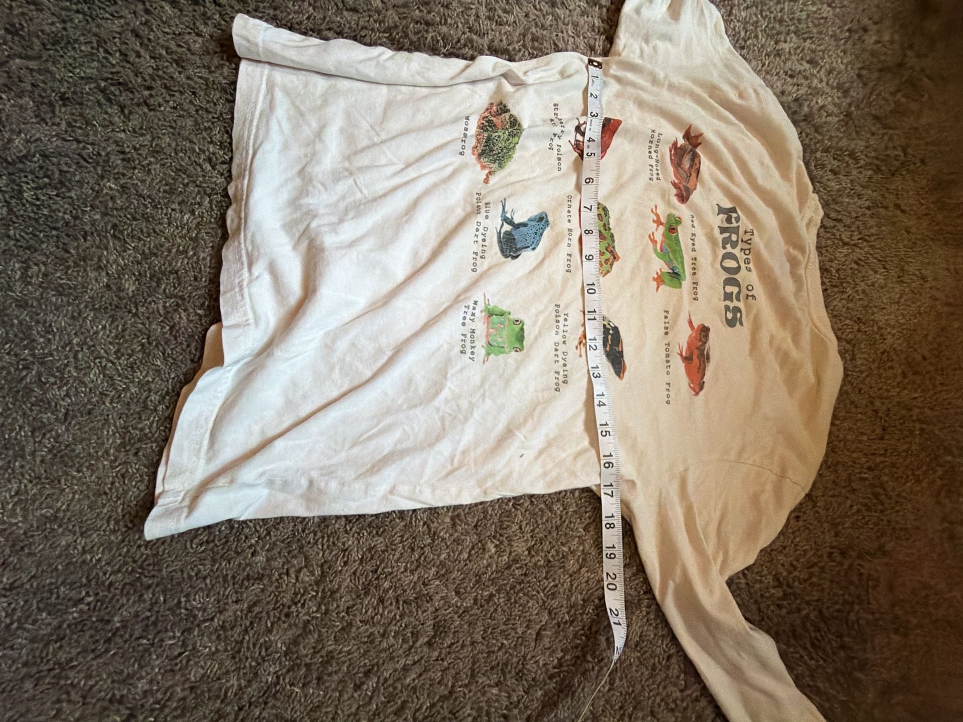 Aeropostale Types of Frogs Long Sleeve Graphic Crewneck T-Shirt XS Extra Small 5