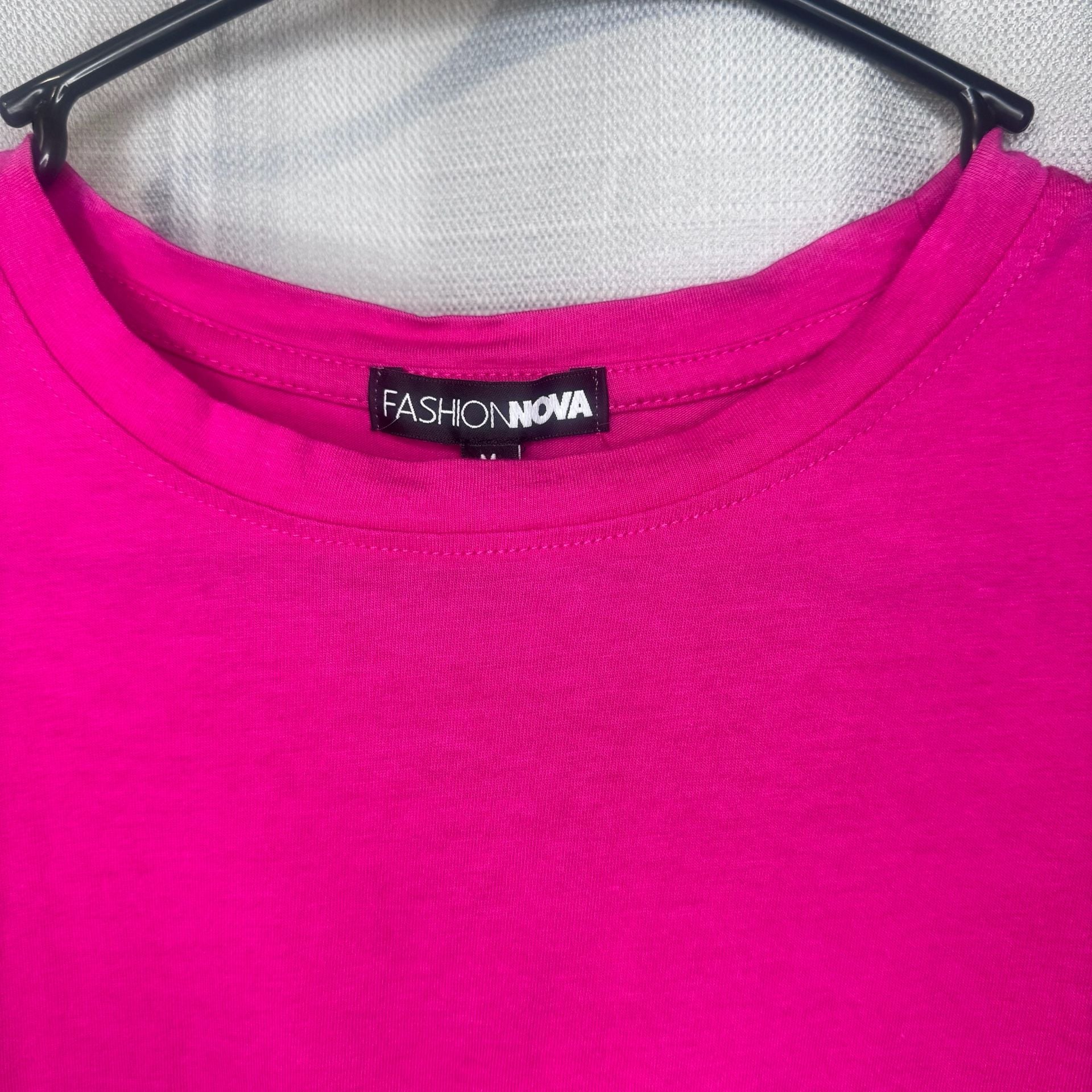 Fashion Nova Hot Pink Short Sleeve Crew Neck Crop Top 3